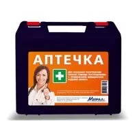 Аптечка Мирал для оказания работниками первой помощи по Приказу 262н от 24.05.2024г., пластиковый футляр