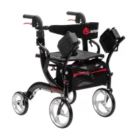 Ходунки-роллаторы ORTONICA XR101 с функцией трансформации в кресло-каталку, черные