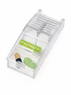 Таблетница Пилюля с ножом-делителем и двумя отделениями для лекарств