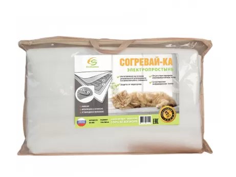 Электропростынь двуспальная EcoSapiens Согревай-ка ES-403 инфракрасная полиэстер 150х180см