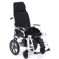 Кресло-коляска с электроприводом MET COMFORT 85 складная, с регулировкой угла наклона спинки и подножек