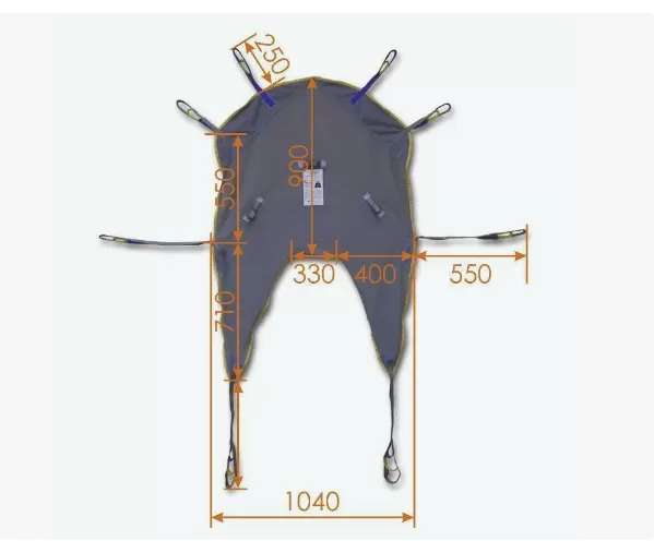 Универсальный мягкий подвес с поддержкой головы Инва для подъемников для инвалидов FC170050-М