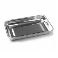 Лоток металлический прямоугольный ЛМПр-"Медикон" 260х180х30мм нержавеющая сталь, 1л