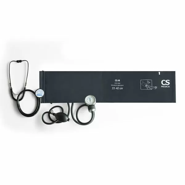 Тонометр механический на плечо CS Medica CS-106 М с манжетой 24-42 см и фонендоскопом в комплекте