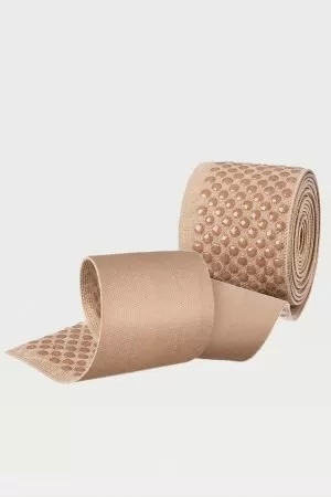 Чулки компрессионные IDEALISTA ID-310W унисекс 2 класс компрессии с открытым носком и гладкой резинкой на широкое бедро цвет карамель 