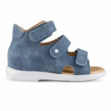 Сандалии ортопедические детские TWIKI TW-138-48 кожаные с открытым носом цвет синий 