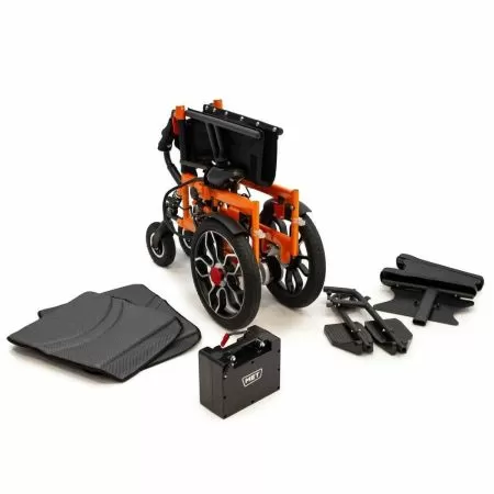 Кресло-коляска с электроприводом MET VERSA, артикул 20703, ширина сиденья 43 см, колеса пневматические