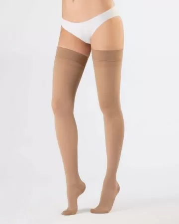 Чулки компрессионные OFA BAMBERG Classic унисекс 1 класс компрессии с закрытым носком и гладкой резинкой цвет бежевый 