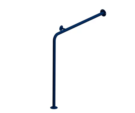 Поручень для инвалидов ПУ-02.04.875.875.115 угловой с опорой на пол левый