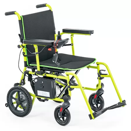 Кресло-коляска с электроприводом MET Compact 15, артикул 20005, суперлегкая, складная, с пультом ДУ для сопровождающих лиц