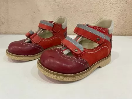 Туфли ортопедические детские TW-224-2 с закрытым носком бордово-красные, размер 21 % 