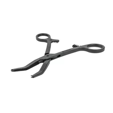 Зажим Кохера кровоостанавливающий изогнутый одноразовый стерильный 160 мм МЕДПЛАНТ артикул 1203