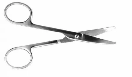 Ножницы тупоконечные, вертик. изогнут., 140 мм (Россия)