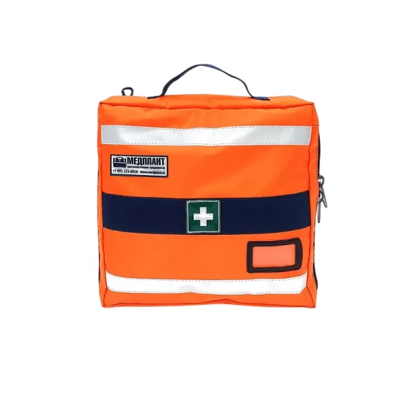 Набор первой помощи НПП МЕДПЛАНТ базовый исполнение 1 в сумке-чехле Волонтер-3, цвет оранжевый, артикул 1525