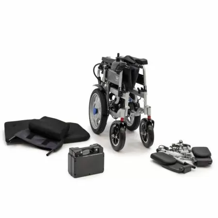 Кресло-коляска с электроприводом MET COMFORT AUTO, артикул 20700, ширина сиденья 45 см, колеса пневматические