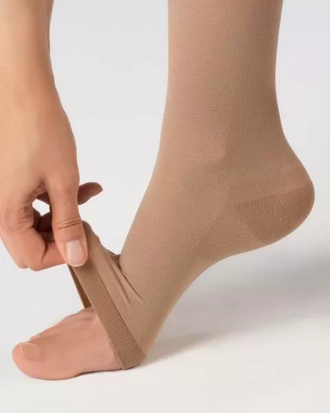 Гольфы компрессионные OFA BAMBERG Classic унисекс с открытым носком 1 класс компрессии цвет бежевый 