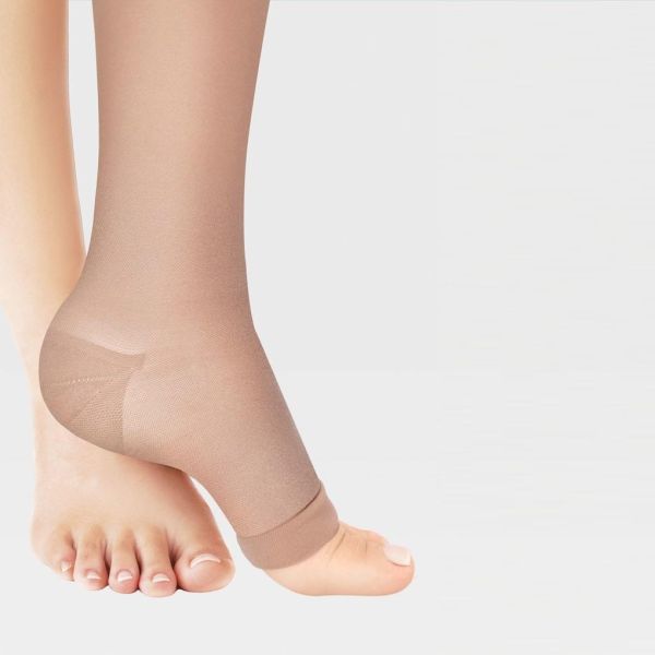 Гольфы компрессионные IDEALISTA ID-210T женские 2 класс компрессии с открытым носком полупрозрачные цвет карамель 