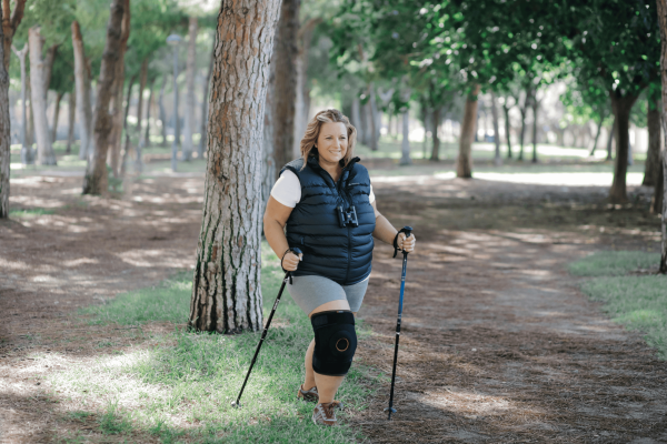 Бандаж на коленный сустав Orliman OPL480 с полицентрическими шарнирами, на полную ногу, черный 